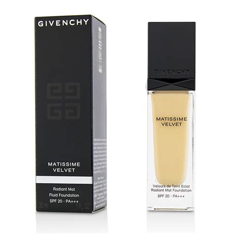 givenchy matissime velvet radiant mattifying fluid foundation spf 20 ingredients|Givenchy .